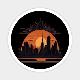 sunset city Magnet